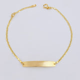 Pulso Modulable Plano Placa Rectangular 1.45 g / 7 in - 6 in / 1.5 mm Oro Amarillo 18K