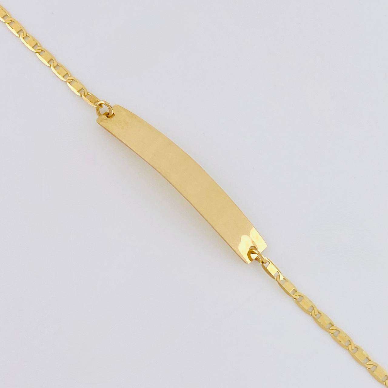 Pulso Modulable Plano Placa Rectangular 1.45 g / 7 in - 6 in / 1.5 mm Oro Amarillo 18K