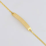 Pulso Modulable Plano Placa Rectangular 1.45 g / 7 in - 6 in / 1.5 mm Oro Amarillo 18K