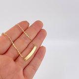 Pulso Modulable Plano Placa Rectangular 1.45 g / 7 in - 6 in / 1.5 mm Oro Amarillo 18K