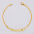 Pulso Chino Placa Rectangular 1.8 g / 6 1/2 in / 1.6 mm Oro Amarillo 18K