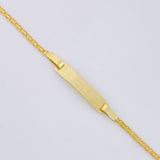 Pulso Chino Placa Rectangular 1.85 g / 6 1/2 in / 1.6 mm Oro Amarillo 18K