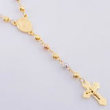 Miraculous Virgin Rosary 6.05g / 20 in / 3mm Three Golds 18K