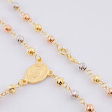 Miraculous Virgin Rosary 6.05g / 20 in / 3mm Three Golds 18K