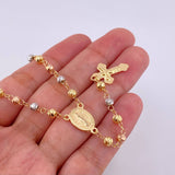 Miraculous Virgin Rosary 6.05g / 20 in / 3mm Three Golds 18K