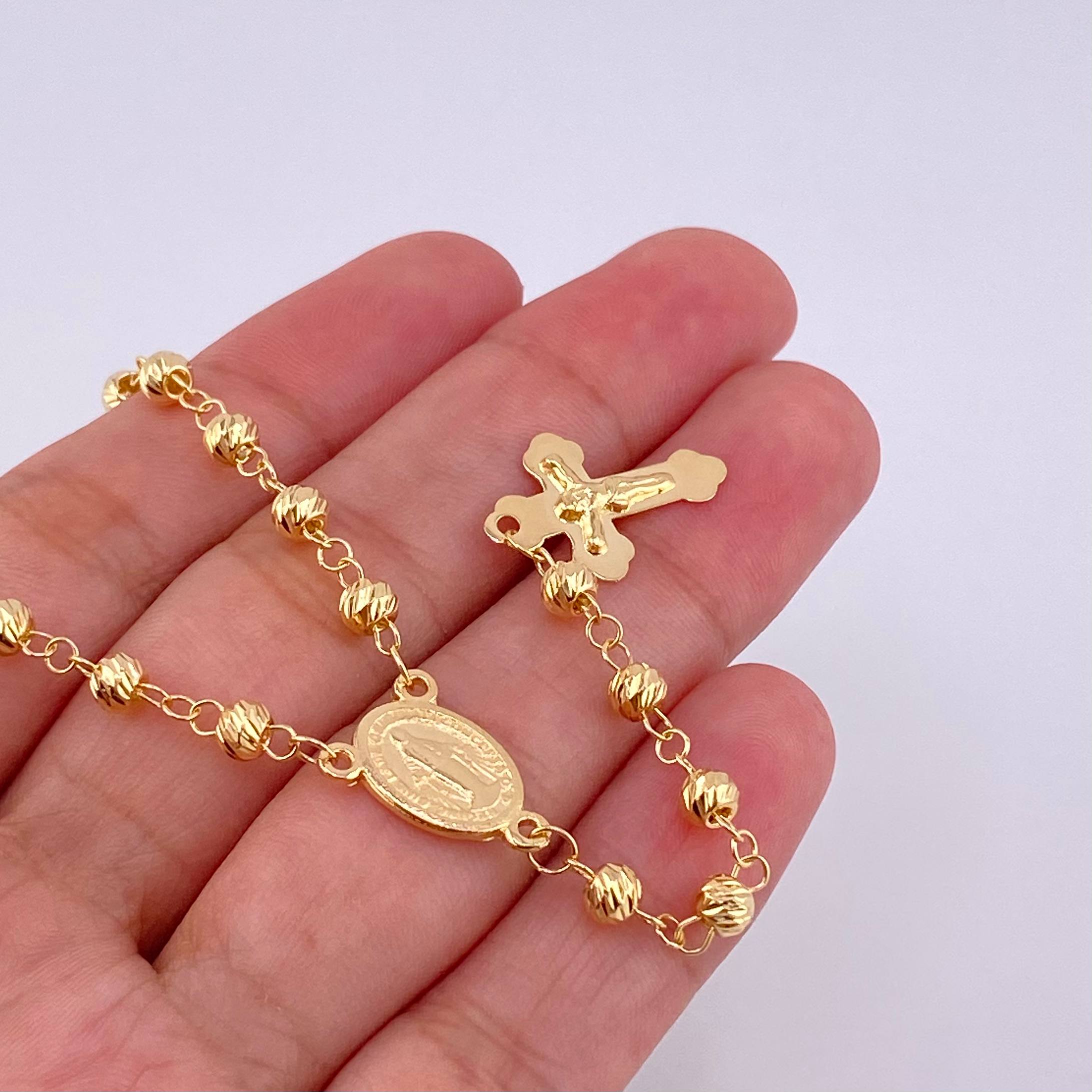 Rosary Virgin of the Miraculous 9.75 g / 22 3/4 in / 4 mm Yellow Gold 18K