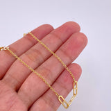 Cadena Aro Seguido Clip 3.75 g / 16 3/4 in / 0.85 mm Oro Amarillo 18K
