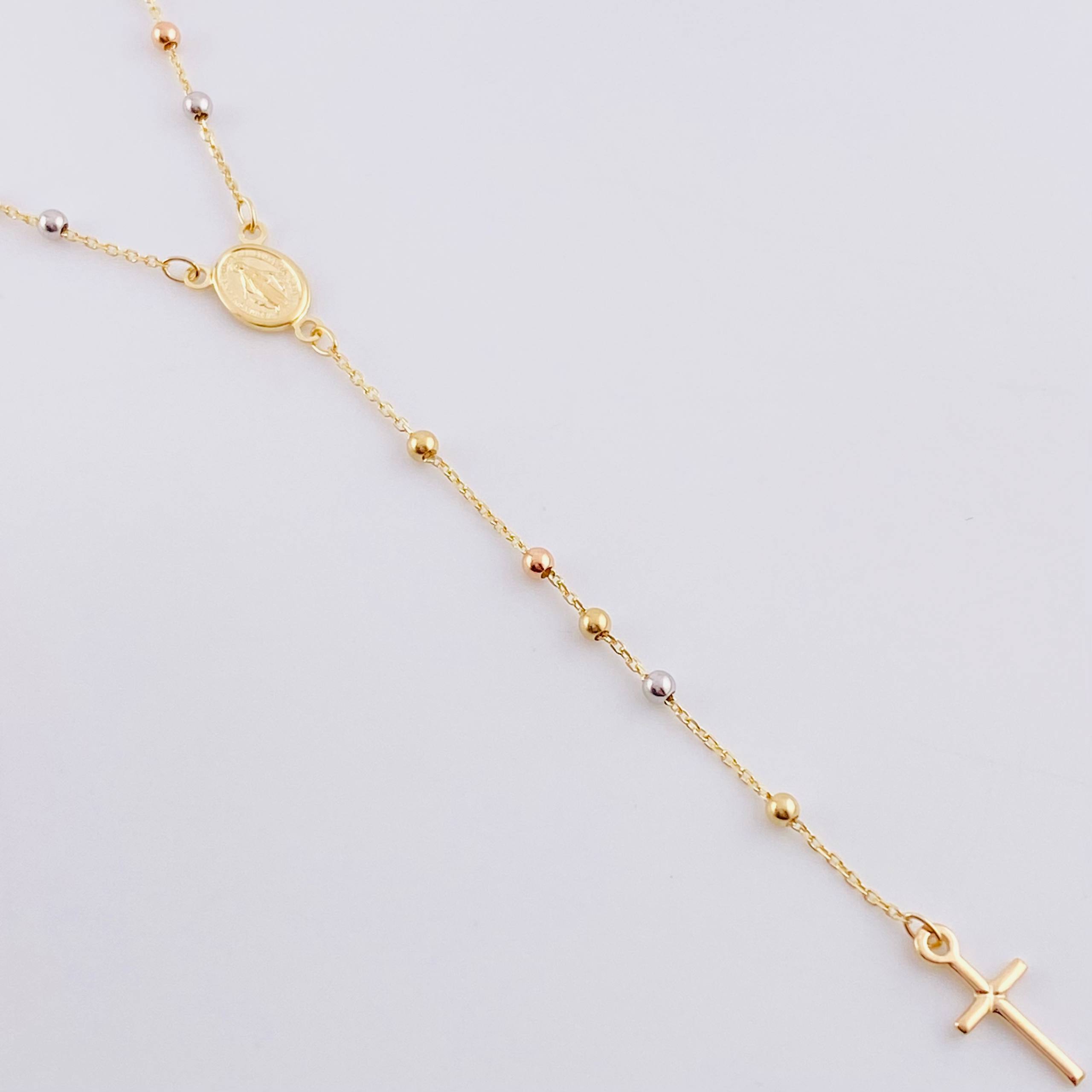 Rosario Virgen De La Milagrosa 3.2 g / 18 in / 2 mm Tres Oros 18K