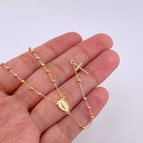 Rosary Virgin of the Miraculous 3.25 g / 18 in / 2 mm Three Golds 18K