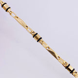 Bracelet Rustic Barrel Relief 5 g / 8 1/4 in / 3.7 mm Yellow Gold 18K