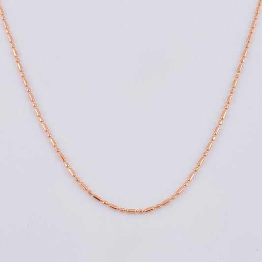 Cadena Morse 1.5 g / 17 3/4 in / 0.8 mm Oro Rosa 18K
