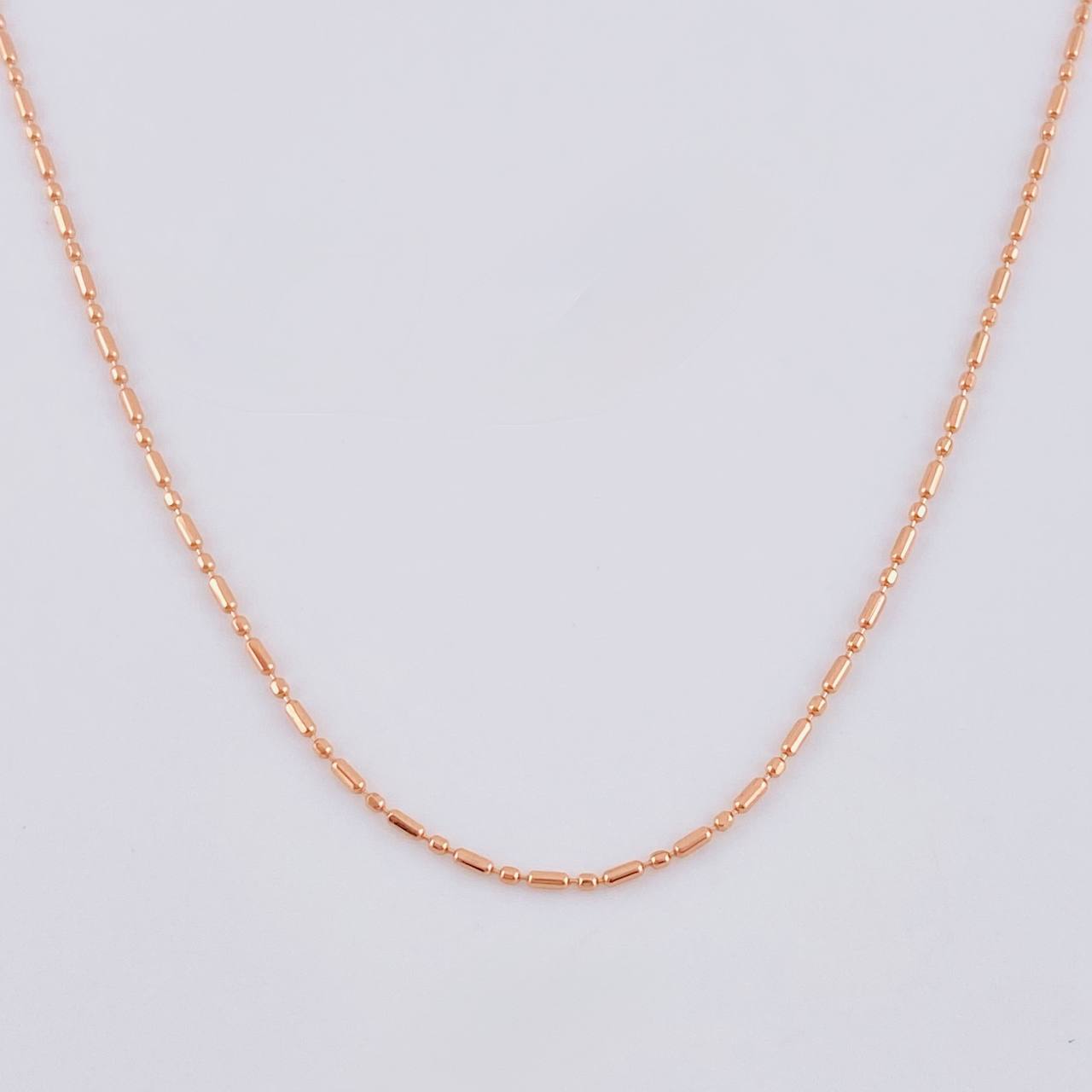 Cadena Morse 1.5 g / 17 3/4 in / 0.8 mm Oro Rosa 18K