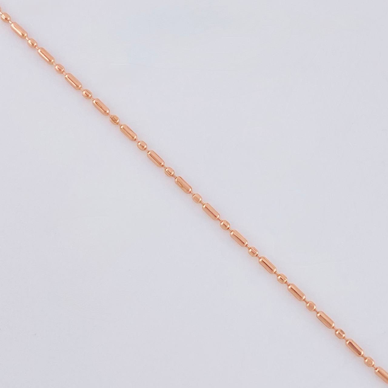 Cadena Morse 1.5 g / 17 3/4 in / 0.8 mm Oro Rosa 18K