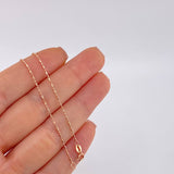 Cadena Morse 1.5 g / 17 3/4 in / 0.8 mm Oro Rosa 18K