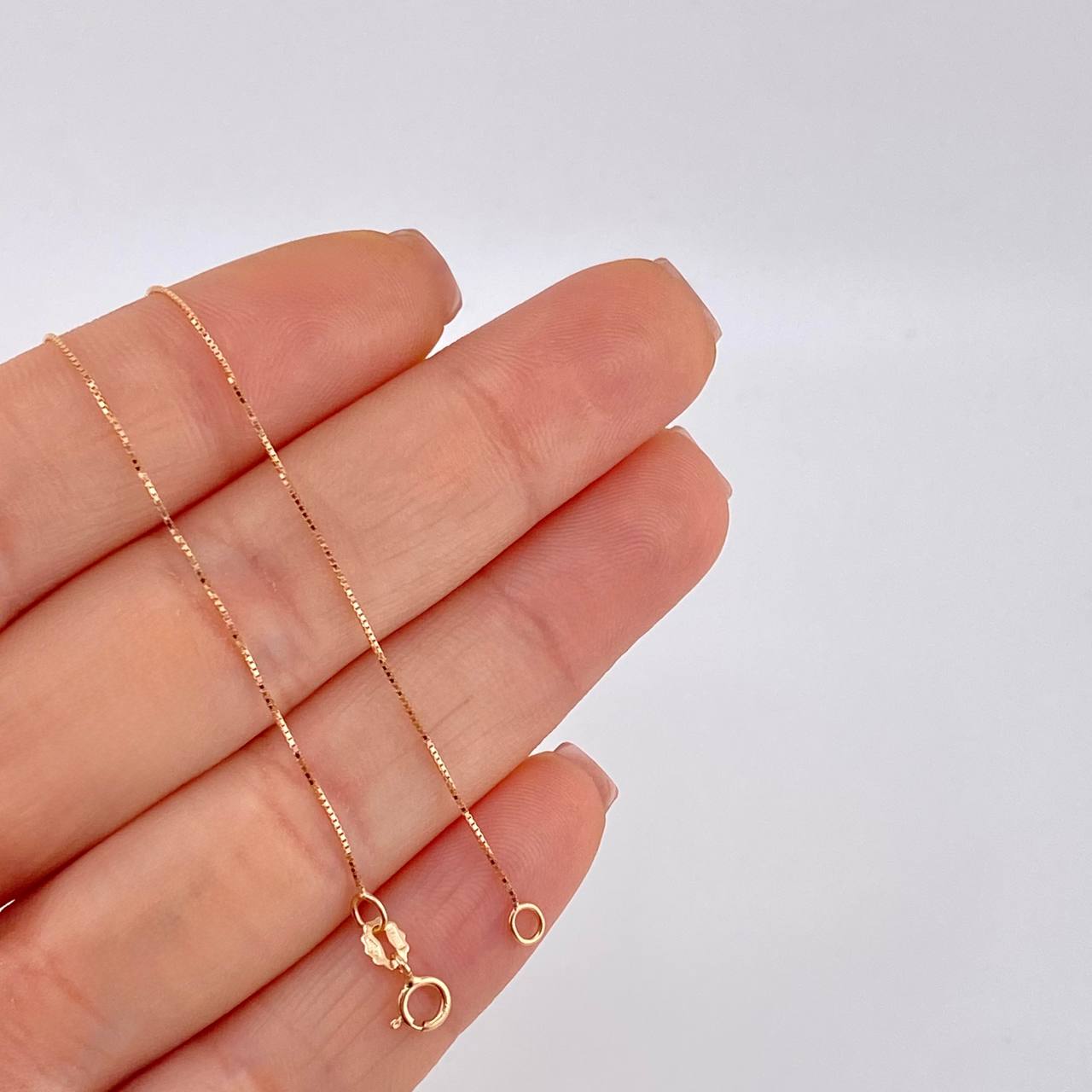 Cadena Veneciana 1 g / 19 3/4 in / 0.8 mm Oro Rosa 18K
