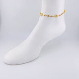 Tobillera Gc Trebol Diamantada 6 g / 8 3/4 in / 4.8 mm Oro Amarillo 18K