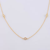 Cadena Aro Seguido Perlas 1.9 g / 17 3/4 in / 1.35 mm Oro Amarillo 18K
