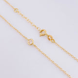 Cadena Aro Seguido Perlas 1.95 g / 17 3/4 in / 1.35 mm Oro Amarillo 18K