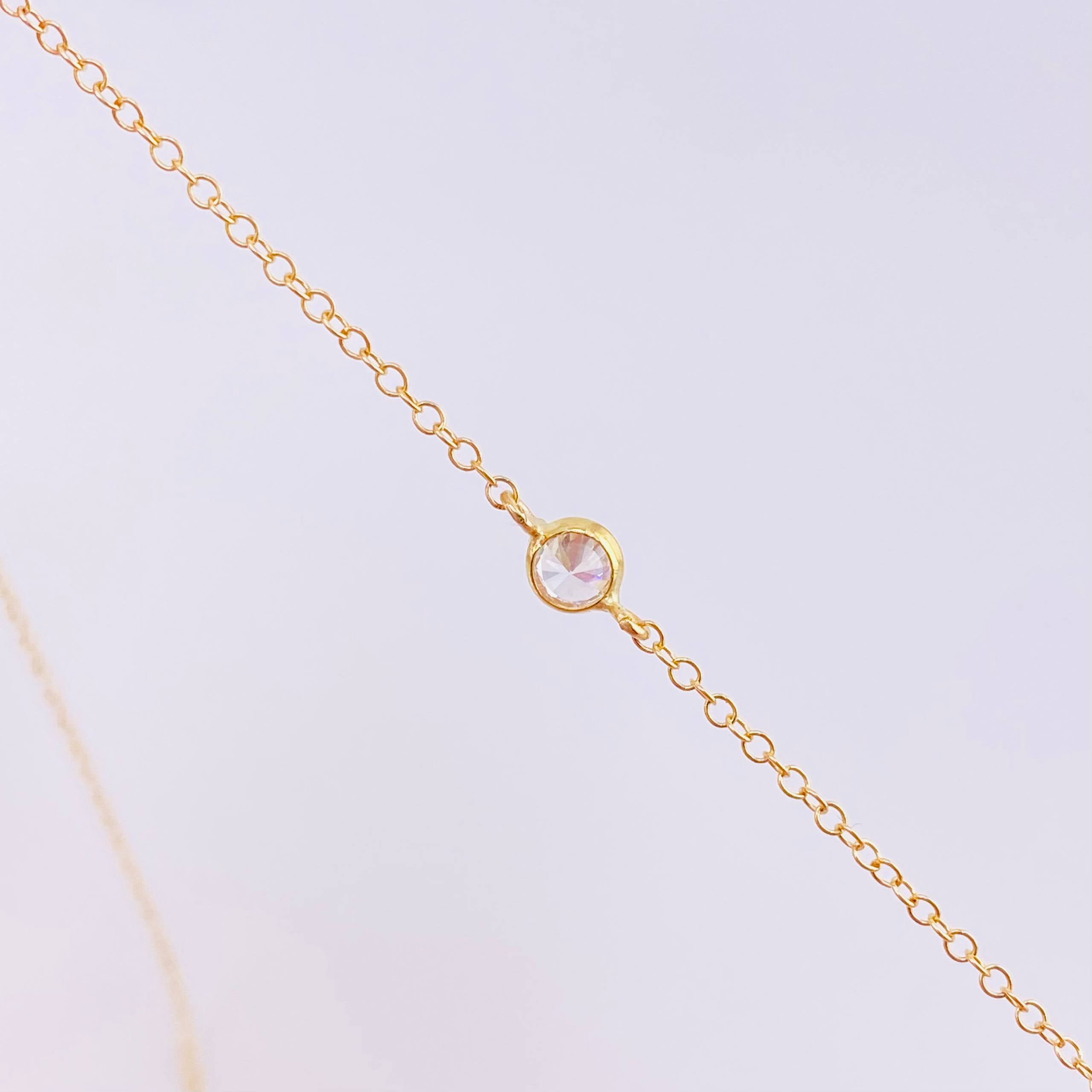 Cadena Aro Seguido Perlas 1.95 g / 17 3/4 in / 1.35 mm Oro Amarillo 18K