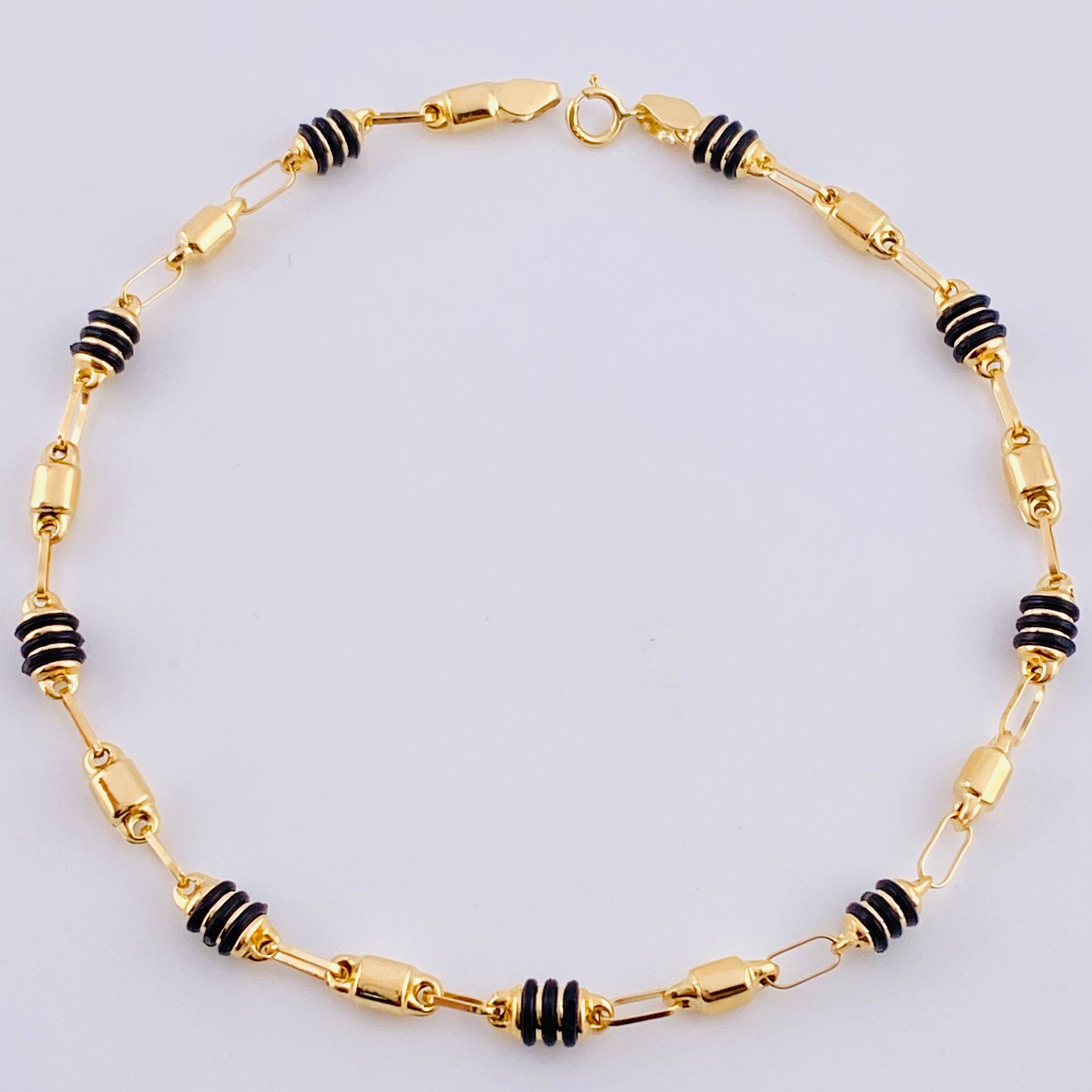 Bracelet Rustic Barrel 2.95 g / 8 1/4 in / 3.4 mm Yellow Gold 18K