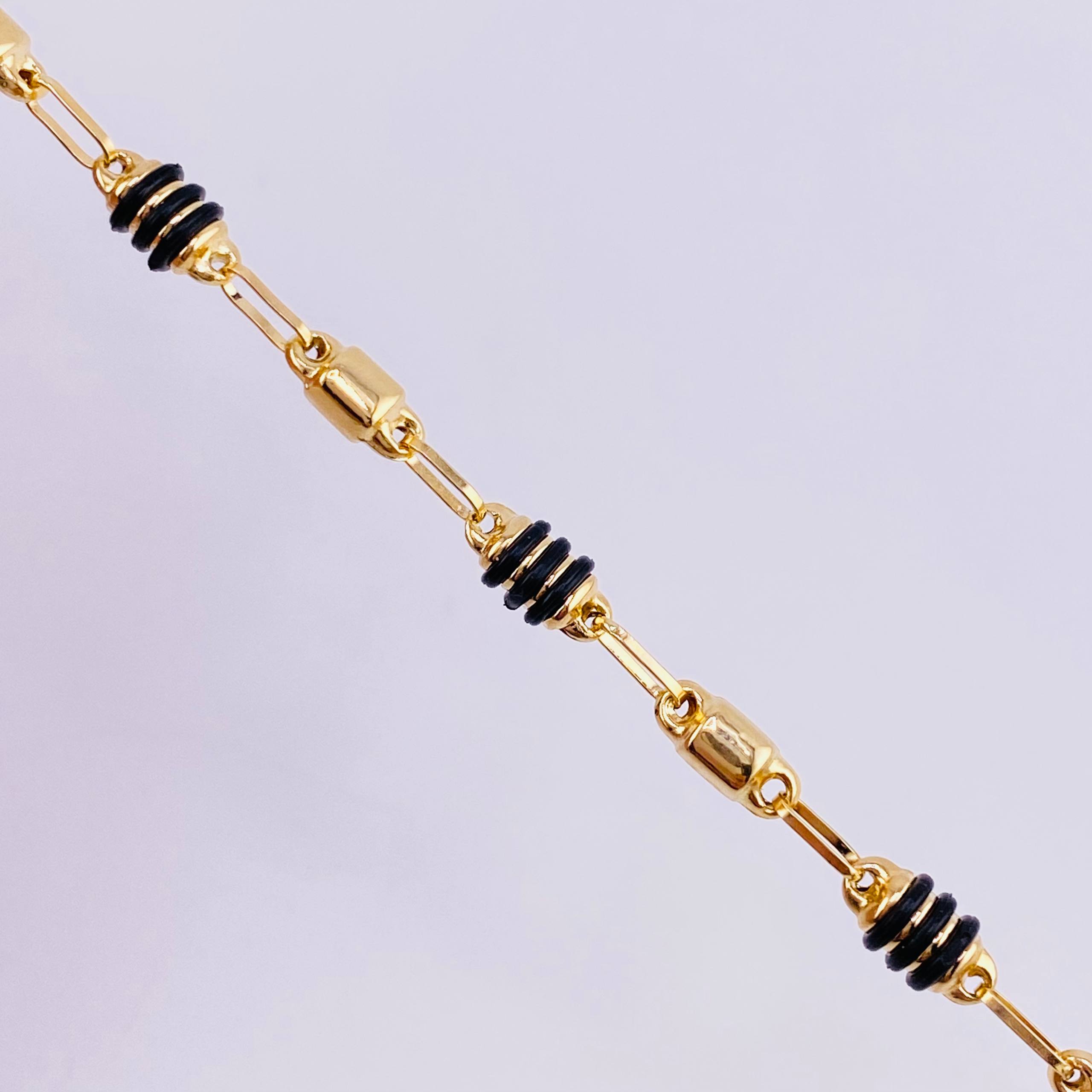 Bracelet Rustic Barrel 2.95 g / 8 1/4 in / 3.4 mm Yellow Gold 18K