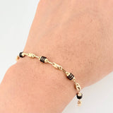 Bracelet Rustic Barrel 2.95 g / 8 1/4 in / 3.4 mm Yellow Gold 18K