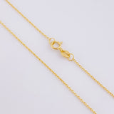 Set Cadena Aro Seguido + Dije Virgen De La Milagrosa / 1.05 g / 17 3/4 in Oro Amarillo 18K