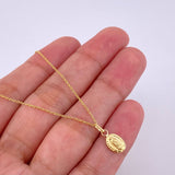 Set Cadena Aro Seguido + Dije Virgen De Guadalupe / 1 g / 17 3/4 in Oro Amarillo 18K