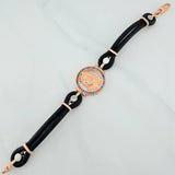 Pulso Rostro Cristo 24.7gr / 7 3/4in / Dos Oros Blanco Rosa 18K $