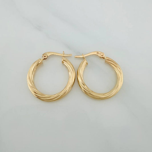 Candongas Mary 1.5gr / 3/4 in / Oro Amarillo 18K $