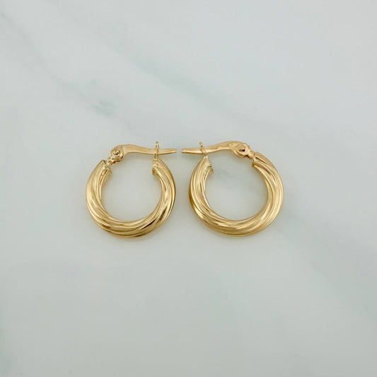 Candongas Mary 1.25gr / 3/4 in / Oro Amarillo 18K $