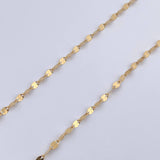 Flower Mirror Chain Set /0.95gr/15.7in/1.5mm + Pendant/0.35gr/1.5cm (0.6in) Pierced 18K Gold (Offer) $