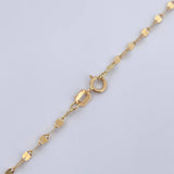 Set Cadena Flor Espejo 1.2gr/50cm/1.8mm + Dije Cruz Cristo 0.5gr/1.5cm Diamantado Oro 18K (Oferta) &