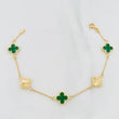 Classic Link Bracelet Clover 3.6 g / 7 1/4 in / 1.3 mm Yellow Gold 18K