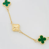 Classic Link Bracelet Clover 3.6 g / 7 1/4 in / 1.3 mm Yellow Gold 18K