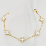 Classic Link Bracelet Clover 3.65 g / 7 1/2 in / 1.3 mm Yellow Gold 18K