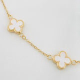 Classic Link Bracelet Clover 3.65 g / 7 1/2 in / 1.3 mm Yellow Gold 18K