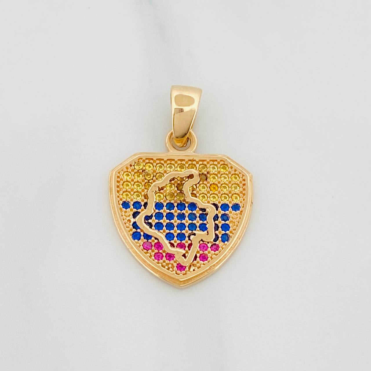 Dije Mapa Colombia 2.75g / 1 in Oro Amarillo 18K