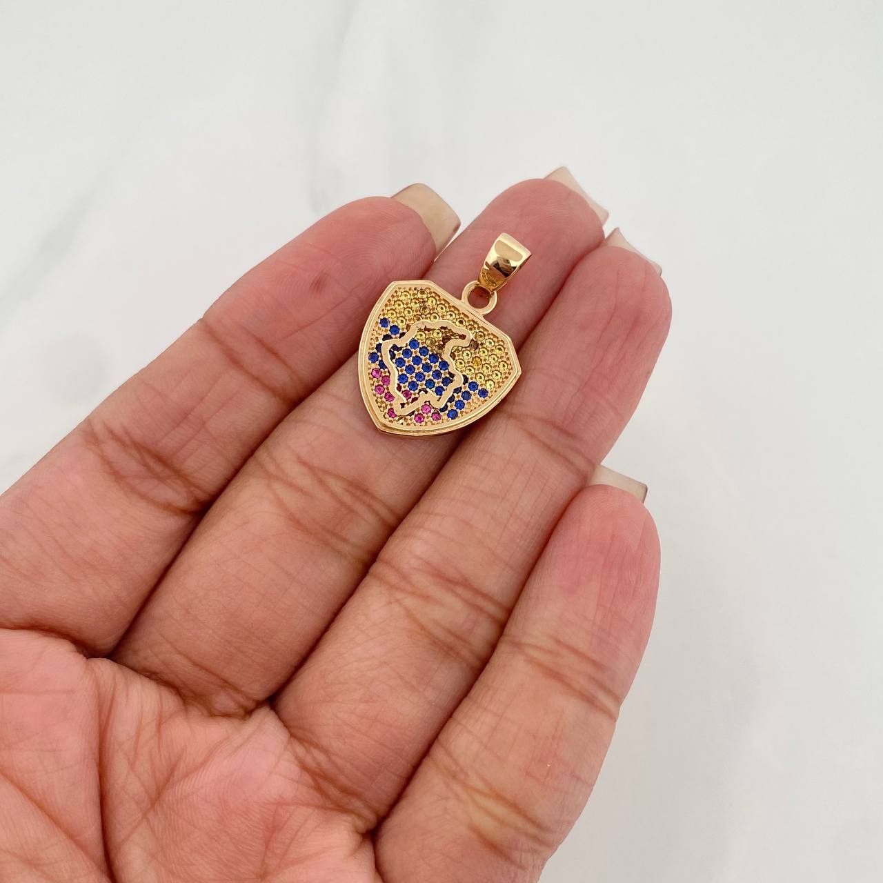 Dije Mapa Colombia 2.75g / 1 in Oro Amarillo 18K