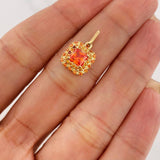 Dije Halo Cuadrado 1.95 g / 3/4 in Oro Amarillo 18K