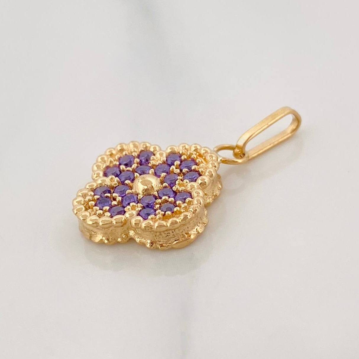 Dije Trebol 2.8 g / 1 in Oro Amarillo 18K