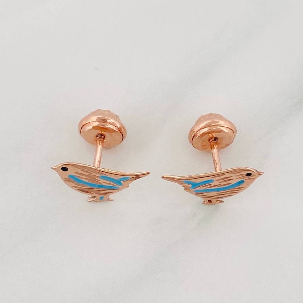 Topos Pajaros 0.85 g / in / 10.35 mm Oro Rosa 18K