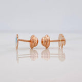 Stud Earrings Hippopotamus 0.85 g / in / 9.61 mm Rose Gold 18K