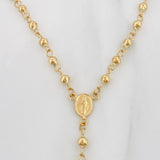 Rosary Miraculous Virgin Cross 7.15 g / 18 1/2 in / 4 mm-3 mm Yellow Gold 18K