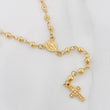 Rosary Miraculous Virgin Cross 7.15 g / 18 1/2 in / 4 mm-3 mm Yellow Gold 18K