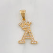 Dije Corona Letra A 1.7 g / 1 in Oro Amarillo 18K