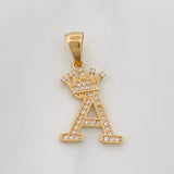 Dije Corona Letra A 1.7 g / 1 in Oro Amarillo 18K