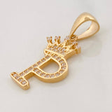 Pendant Crown Letter P 1.6 g / 1 in Yellow Gold 18K