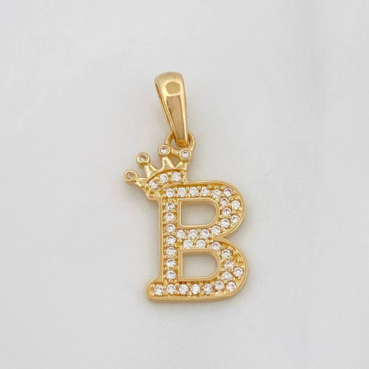 Dije Corona Letra B 1.55 g / 1 in Oro Amarillo 18K