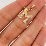 Dije Corona Letra M 2 g / 1 in Oro Amarillo 18K